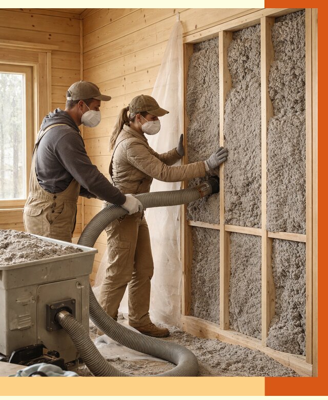 Утепление дачного дома эковатой в Тобольске от 1474 руб./м2 — комплексно, ТепломастерТбл