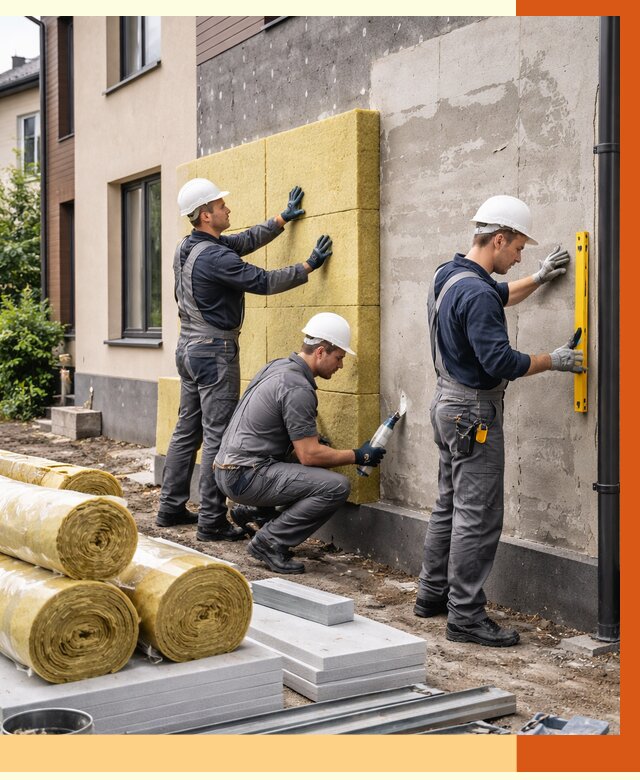 Утепление таунхауса в Тобольске от 7320 руб/м2 — комплекс под ключ | ТепломастерТбл