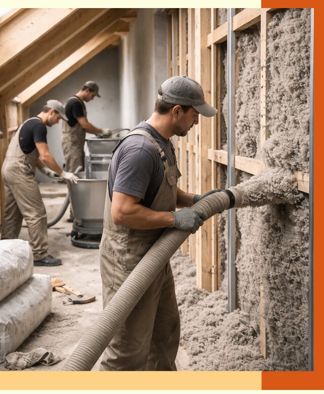 Утепление таунхауса эковатой в Тобольске от 2237 руб./м² — монтаж и задувка | ТепломастерТбл