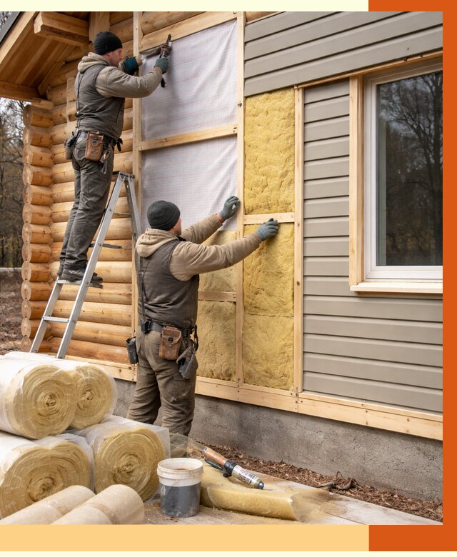 Утепление деревянного дома в Тобольске от 6304 руб./м2 — заказать работы | ТепломастерТбл