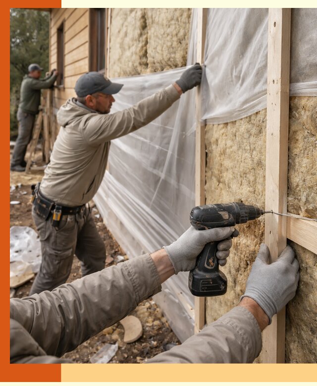 Утепление дома из бруса в Тобольске качественно и долговечно