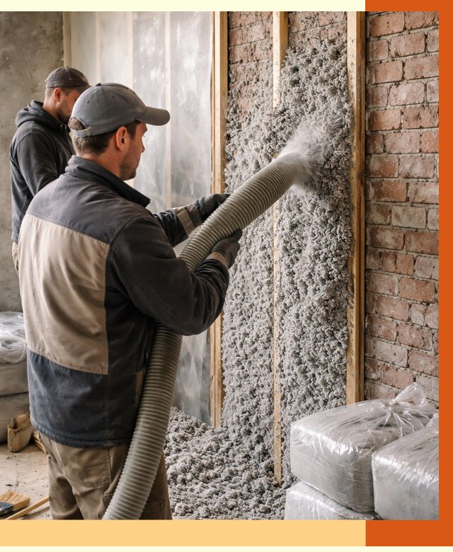 Утепление кирпичного дома эковатой в Тобольске от 2389 руб./м² | ТепломастерТбл