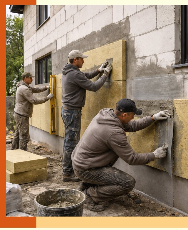 Утепление дома из газобетона в Тобольске качественно и долговечно