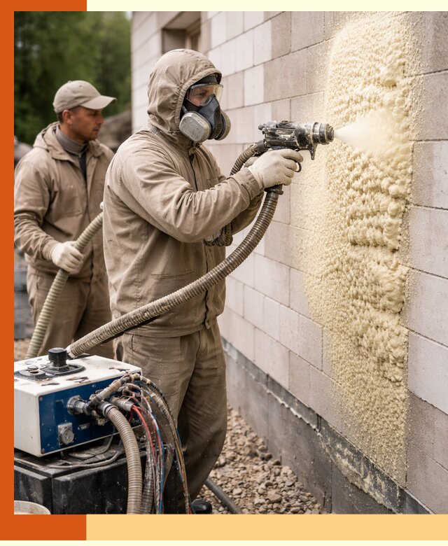 Утепление дома из газобетона ППУ в Тобольске — надежная теплоизоляция