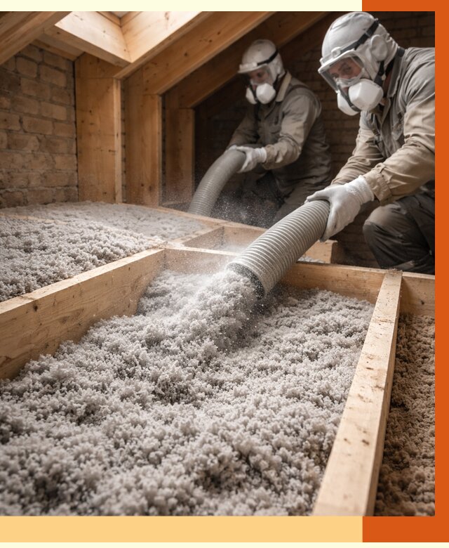 Утепление коттеджа эковатой в Тобольске от 2542 руб./м² — комплексная задувка и монтаж | ТепломастерТбл