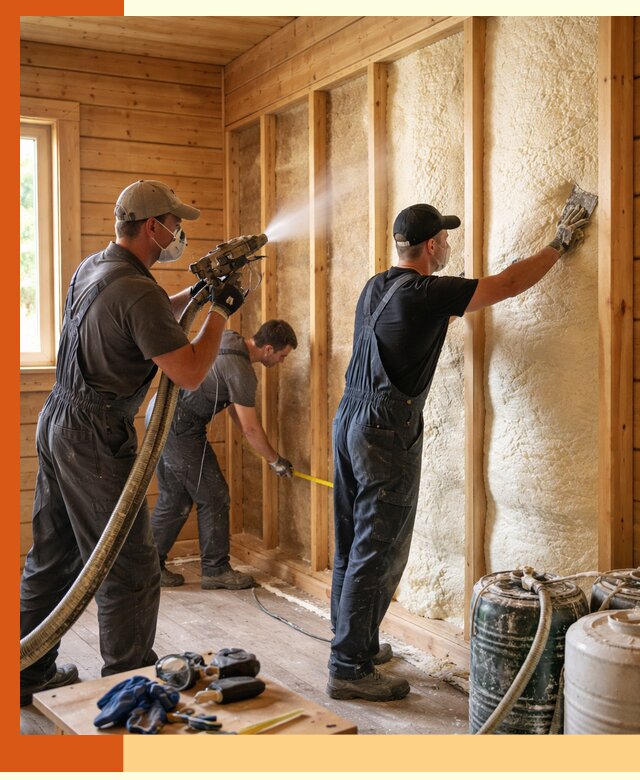 Утепление бани пенополиуретаном (ППУ) в Тобольске