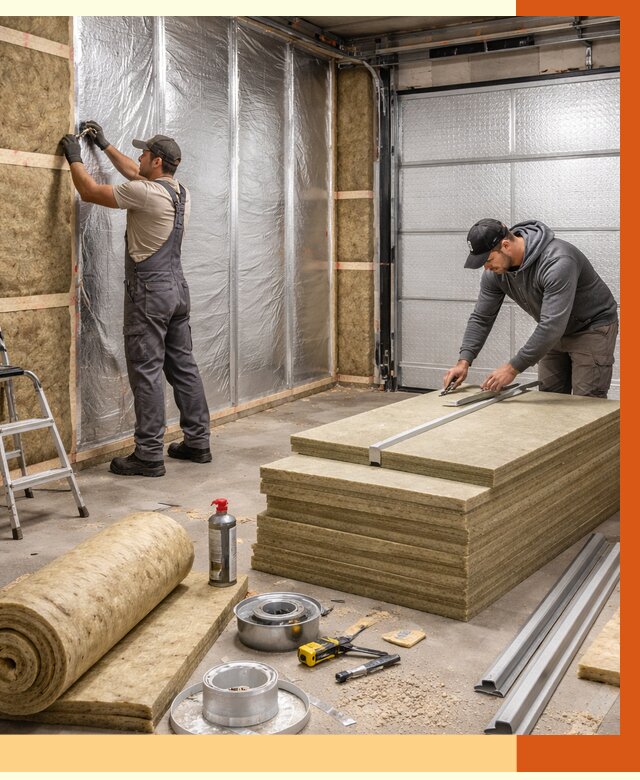 Утепление гаража в Тобольске от 4575 руб/м2 — комплексное утепление ворот и стен | ТепломастерТбл