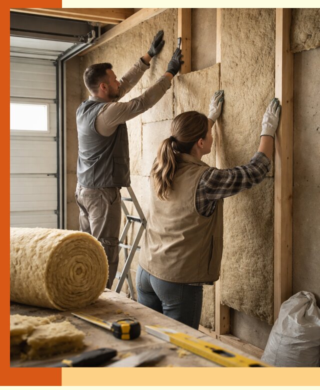 Утепление гаража изнутри в Тобольске: быстро и надежно