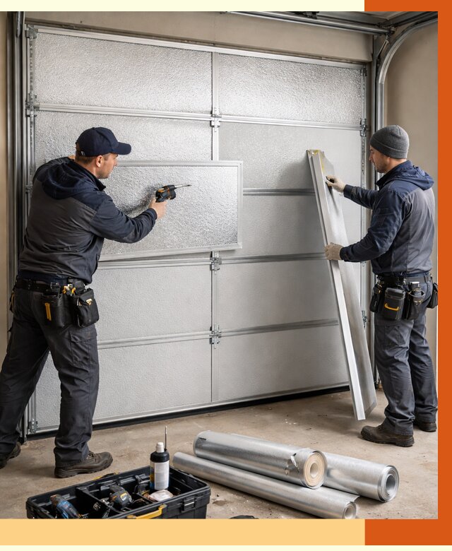 Утепление гаражных ворот в Тобольске от 7981 руб/м2 — надежно и быстро | ТепломастерТбл