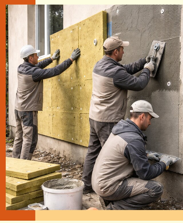 Утепление фасада под штукатурку в Тобольске — энергоэффективная технология