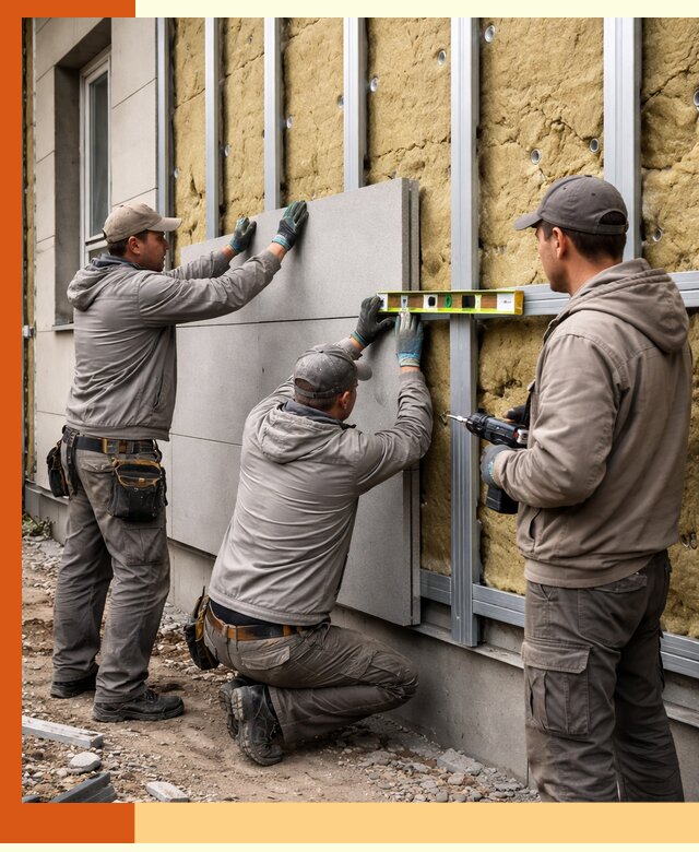 Утепление вентилируемого фасада под ключ в Тобольске