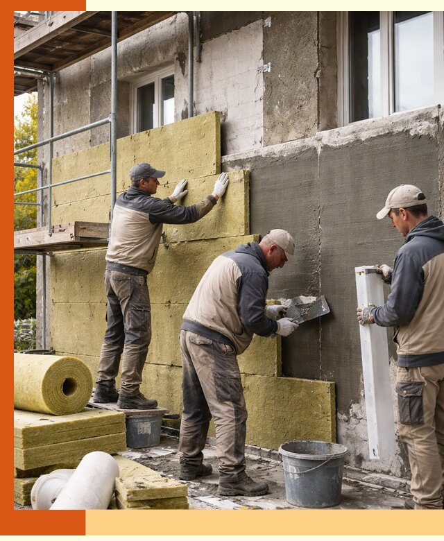 Утепление фасада зданий и домов в Тобольске