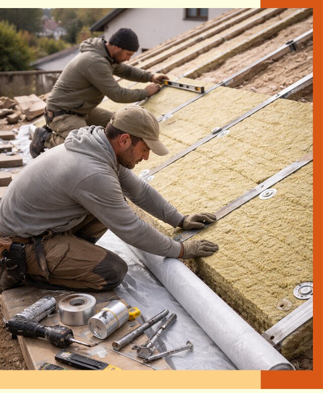 Утепление крыши снаружи в Тобольске под ключ от 1220 руб./м2 | ТепломастерТбл