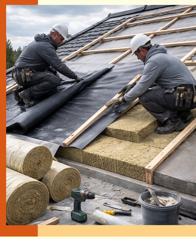 Утепление крыши снаружи в Тобольске: профессиональная теплоизоляция