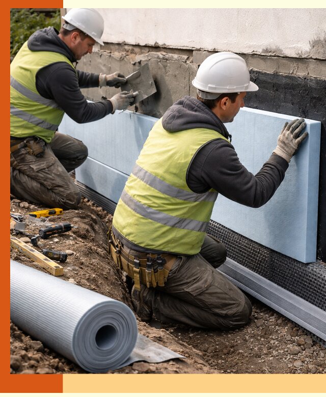 Утепление фундамента снаружи в Тобольске — профессиональная теплоизоляция