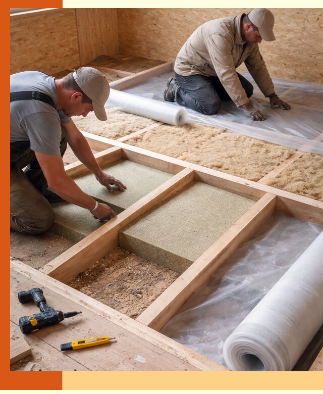 Профессиональное утепление деревянного пола в Тобольске