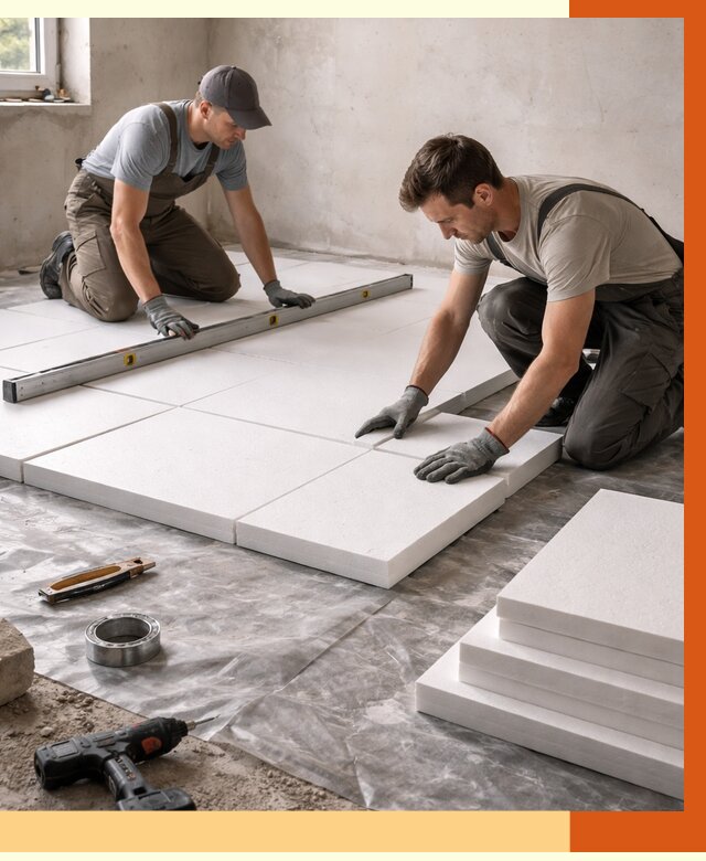 Утепление бетонного пола в Тобольске от 2542 руб/м2 — монтаж и цена | ТепломастерТбл