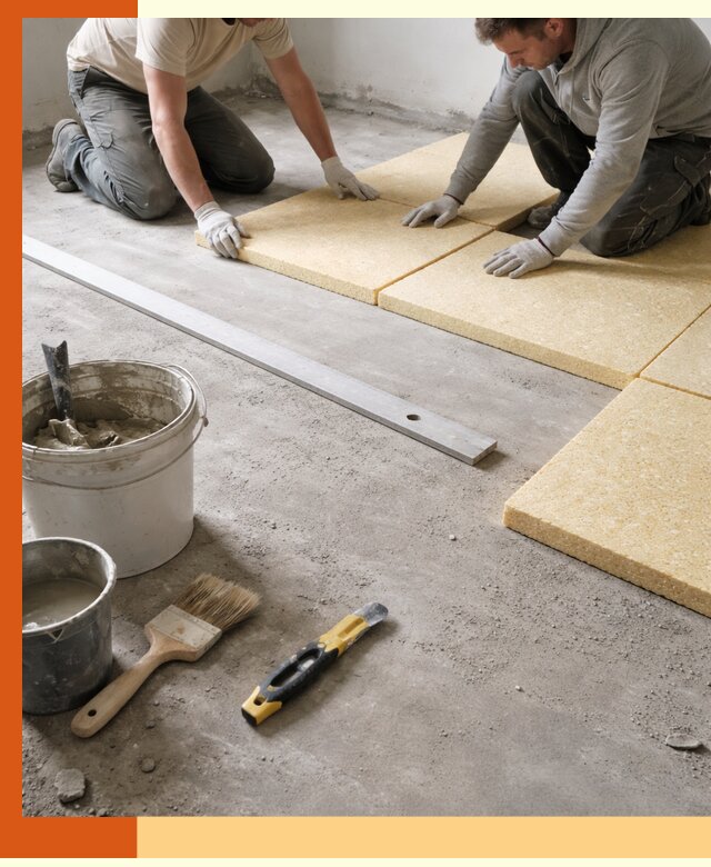 Утепление бетонного пола в Тобольске профессионально и недорого