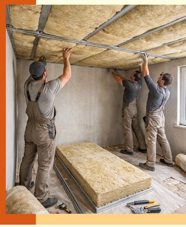 Утепление потолка в Тобольске — тепло и без сквозняков