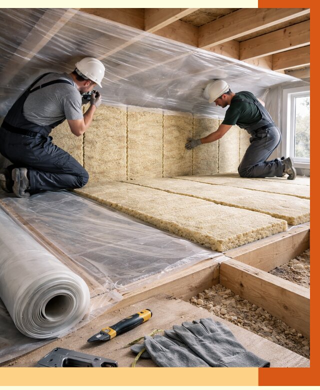 Утепление перекрытий в Тобольске от 2898 руб/м2 — утепление межэтажных и чердачных | ТепломастерТбл