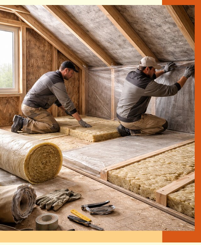 Утепление чердака в Тобольске от 7625 руб/м² — теплоизоляция и комплексное утепление под ключ | ТепломастерТбл