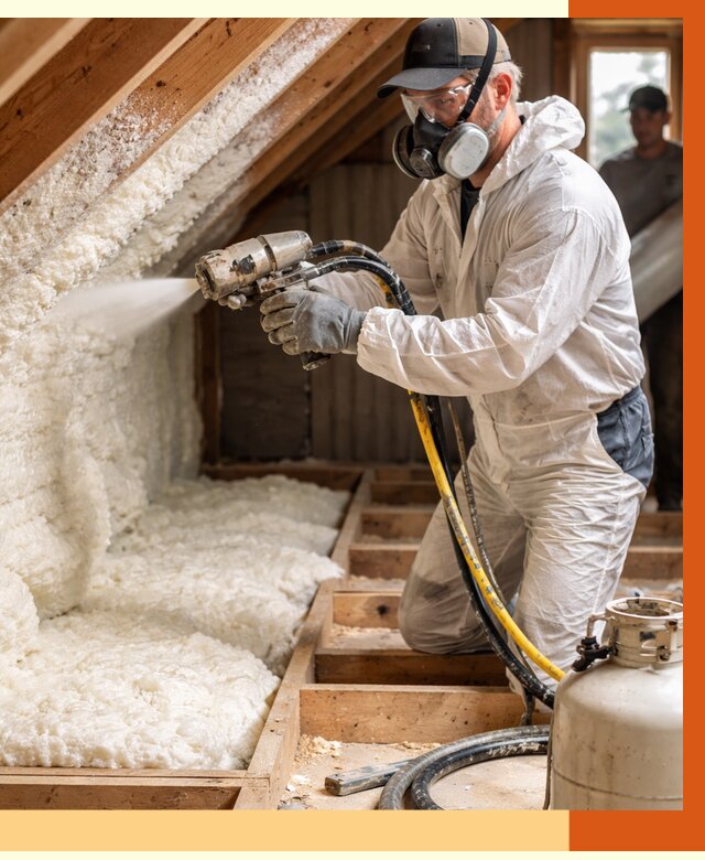 Утепление чердака ППУ в Тобольске от 8764 руб./м2 — услуга под ключ | ТепломастерТбл