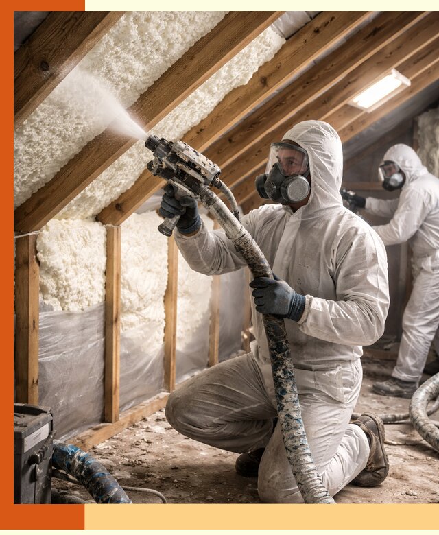 Утепление чердака пенополиуретаном (ППУ) в Тобольске