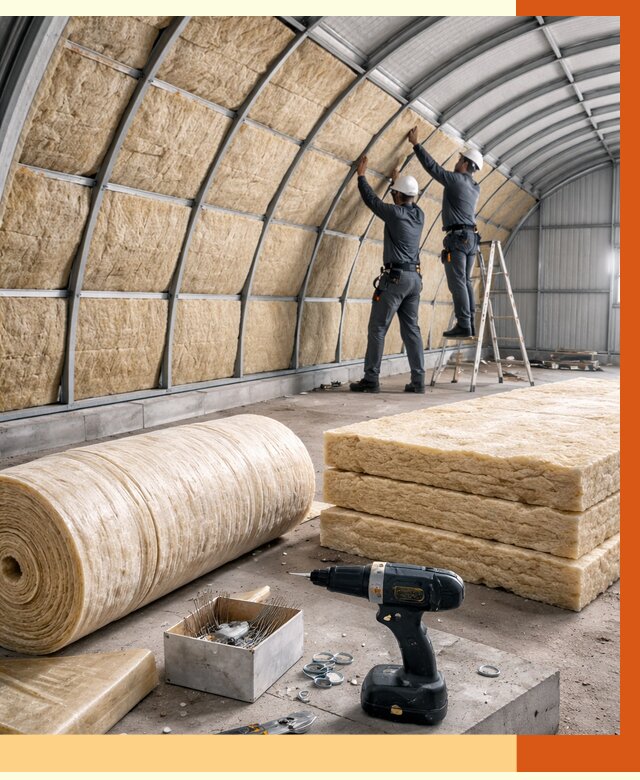 Утепление арочного ангара в Тобольске от 3253 руб./м2 под ключ | ТепломастерТбл