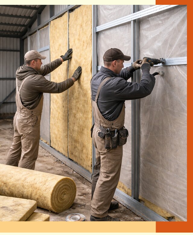 Утепление металлического ангара в Тобольске от 4829 руб/м2 — услуги под ключ | ТепломастерТбл