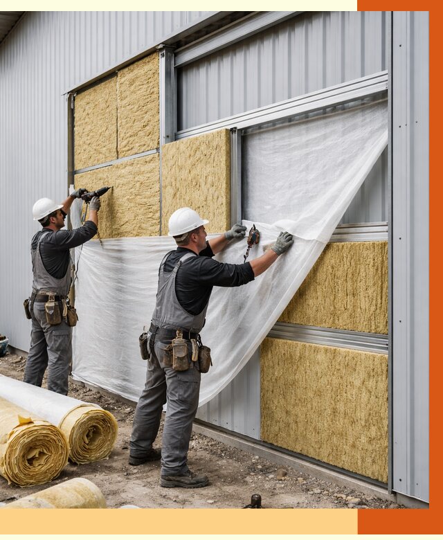 Утепление металлического склада в Тобольске от 4575 руб/м2 — комплексное утепление под ключ | ТепломастерТбл