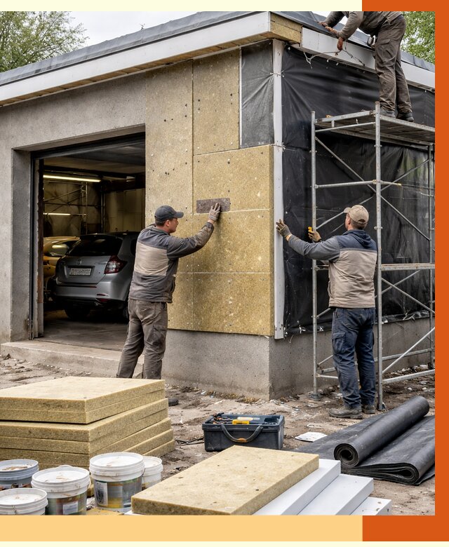 Утепление автосервиса в Тобольске ппу, пеноизоляция, от 14742 руб/м2 — ТепломастерТбл