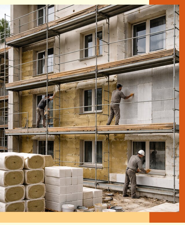 Утепление гостиницы в Тобольске от 7320 руб./м2 — комплексно, ППУ, под ключ | ТепломастерТбл