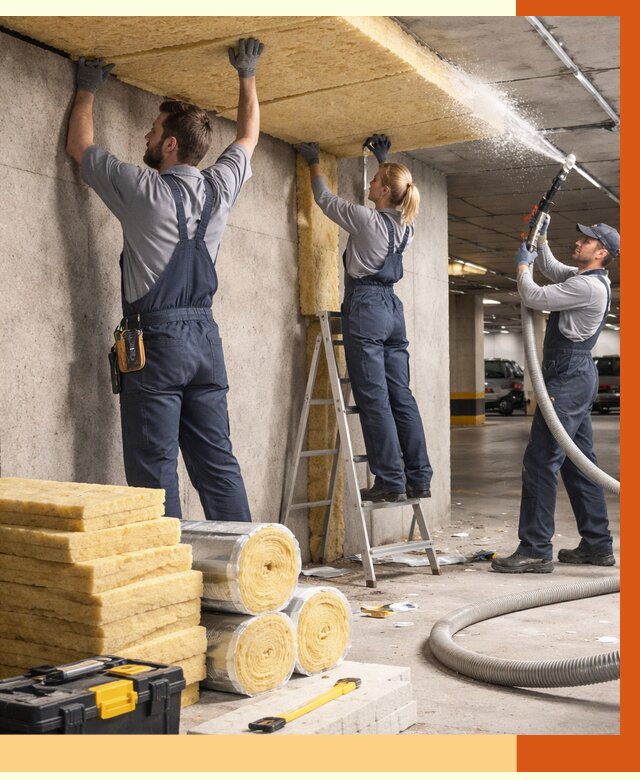 Утепление паркинга в Тобольске от 6914 руб./м2 — работы под ключ | ТепломастерТбл