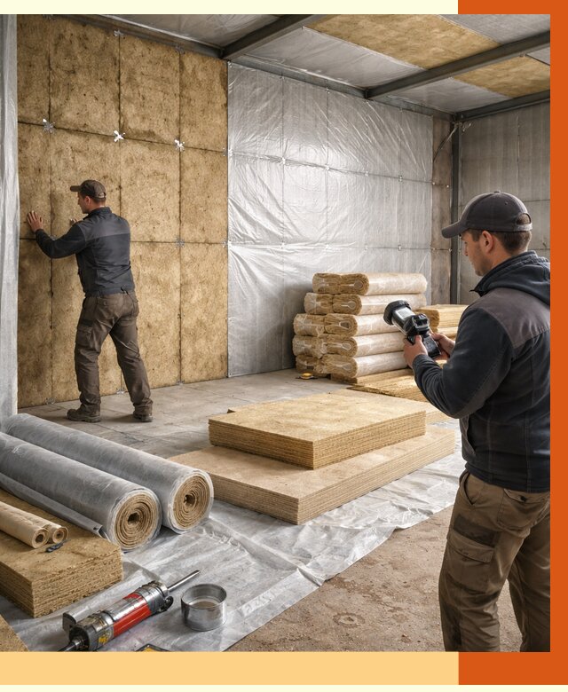 Утепление теплого склада в Тобольске под ключ от 11692 руб/м² | ТепломастерТбл