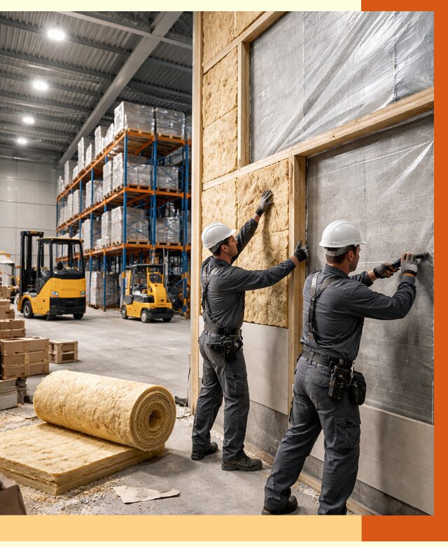 Утепление склада с техникой в Тобольске от 4270 руб./м2 — комплексно под ключ | ТепломастерТбл