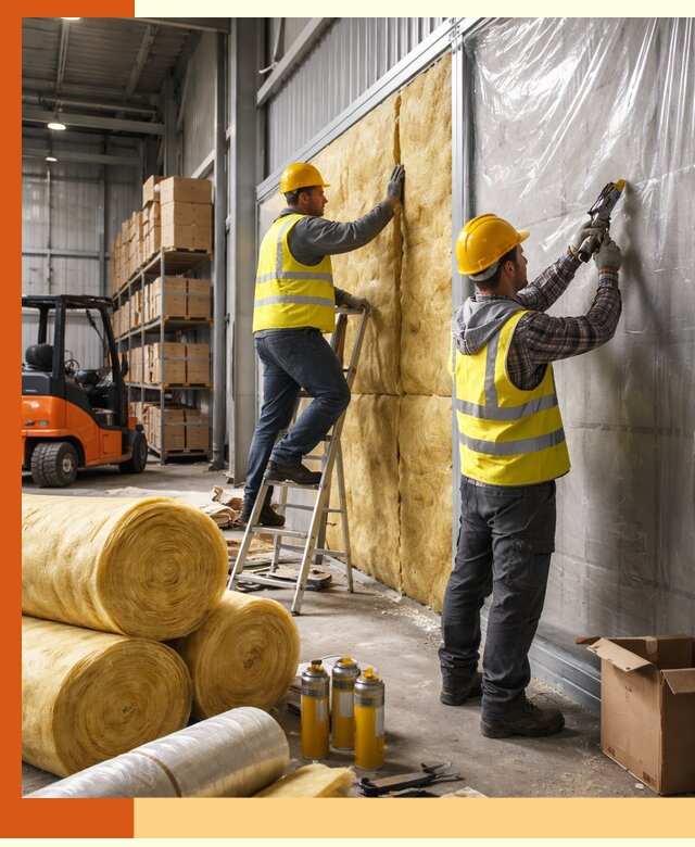 Утепление склада с техникой в Тобольске под ключ