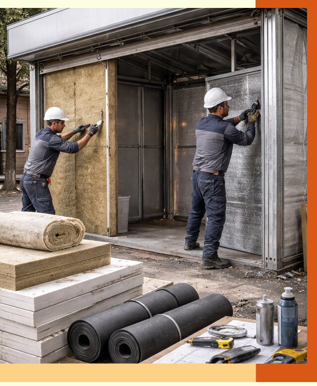 Утепление павильона шаурма в Тобольске под ключ от 1220 руб. за м² | ТепломастерТбл