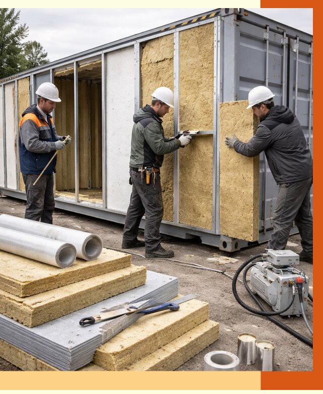 Утепление морского контейнера в Тобольске от 3813 руб. под ключ | ТепломастерТбл