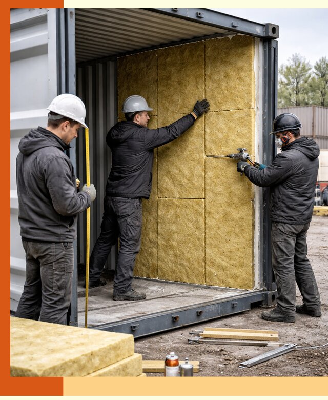Утепление морского контейнера в Тобольске: надежная теплоизоляция и защита