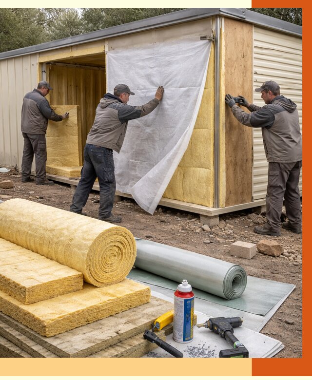 Утепление строительной бытовки в Тобольске от 12709 руб. под ключ | ТепломастерТбл