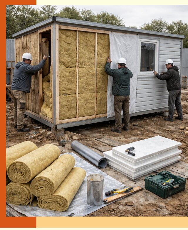 Утепление строительной бытовки под ключ в Тобольске для любых условий