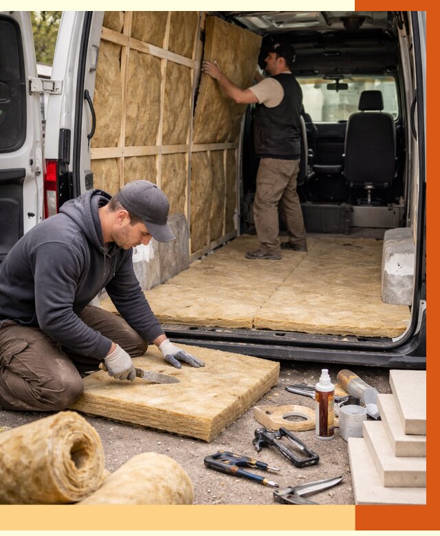 Утепление кемпера в Тобольске под ключ от 12200 руб. — профессионально | ТепломастерТбл