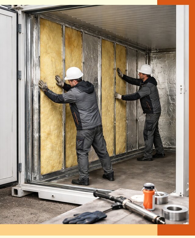 Утепление рефрижераторного контейнера в Тобольске от 45752 руб./м² | ТепломастерТбл