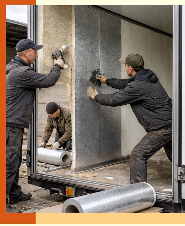 Утепление холодильного кузова в Тобольске — монтаж и теплоизоляция