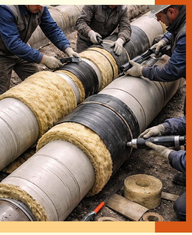 Утепление трубопровода в Тобольске под ключ от 1881 руб. — надежно и выгодно | ТепломастерТбл