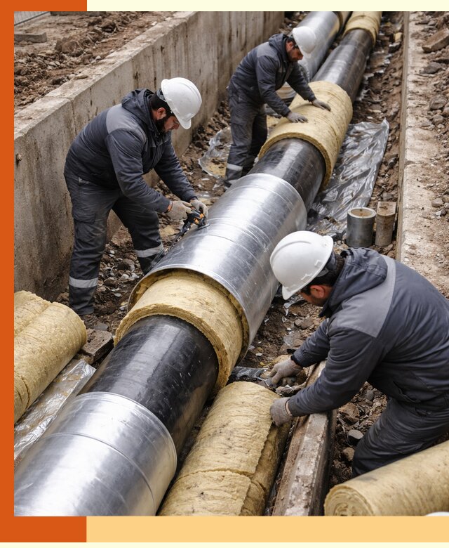 Утепление теплотрассы в Тобольске: утеплительные работы и материалы