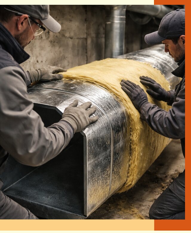 Утепление воздуховодов в Тобольске от 4270 руб. — теплоизоляция вентиляции | ТепломастерТбл