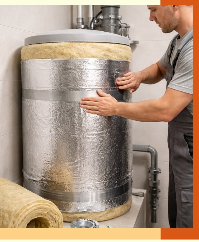 Утепление бойлера в Тобольске от 4575 руб. под ключ | Утепление ППУ | ТепломастерТбл