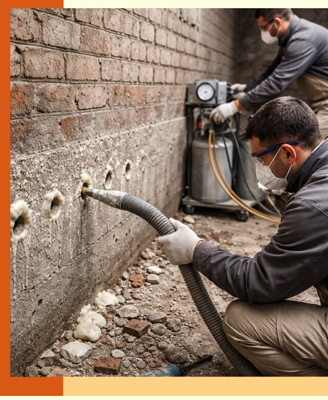 Заполнение колодцевой кладки ППУ в Тобольске быстро и герметично