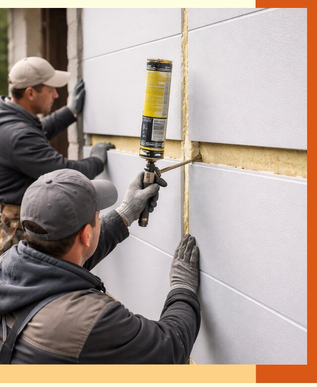 Утепление сэндвич панелей ППУ в Тобольске от 4270 руб. за м2 | ТепломастерТбл